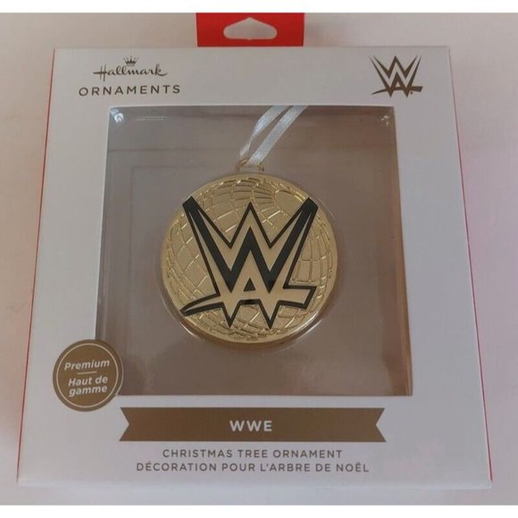 Hallmark 2022 WWE World Wrestling Medallion Christmas Tree Ornament Premium - Picture 1 of 3